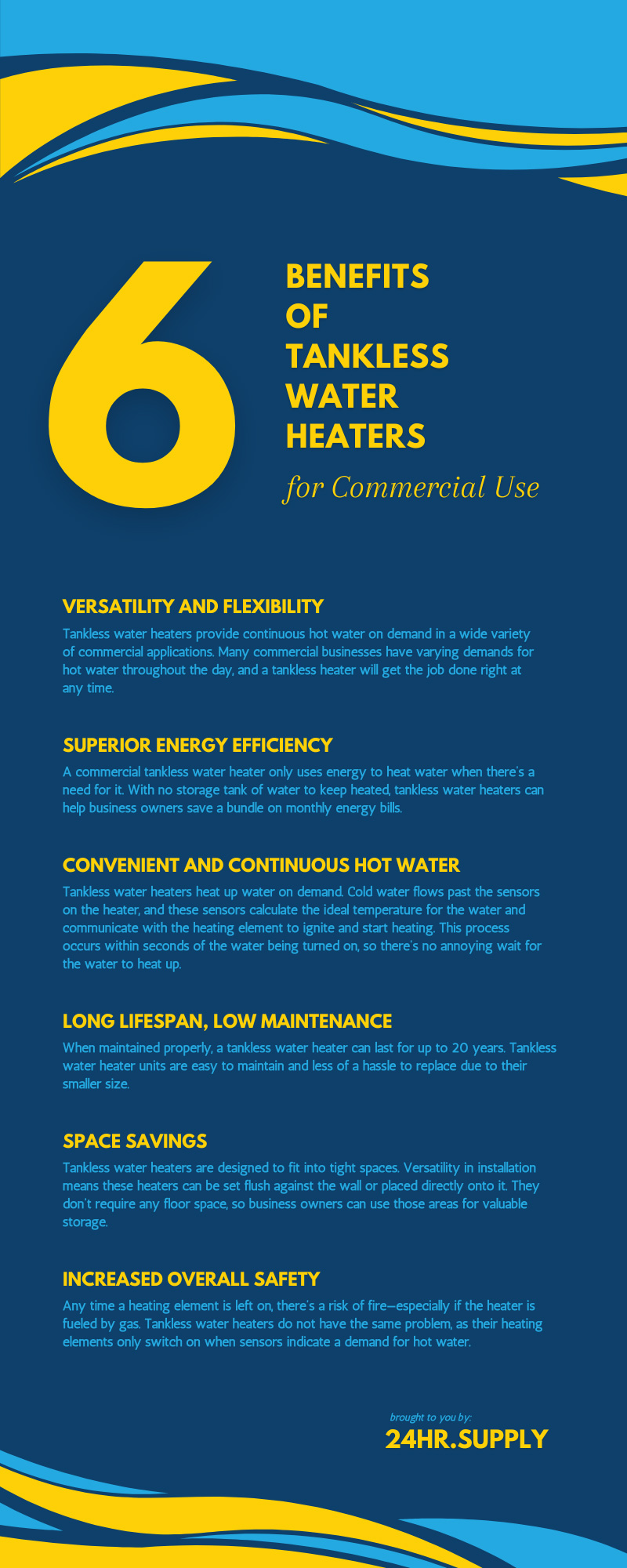 6 Benefits of Tankless Water Heaters for Commercial Use