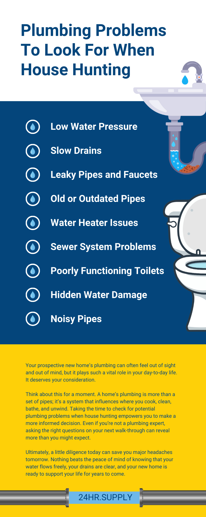 Plumbing Problems To Look For When House Hunting